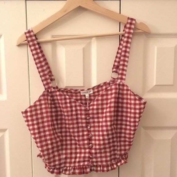 Tops - Ruffled Gingham Set
